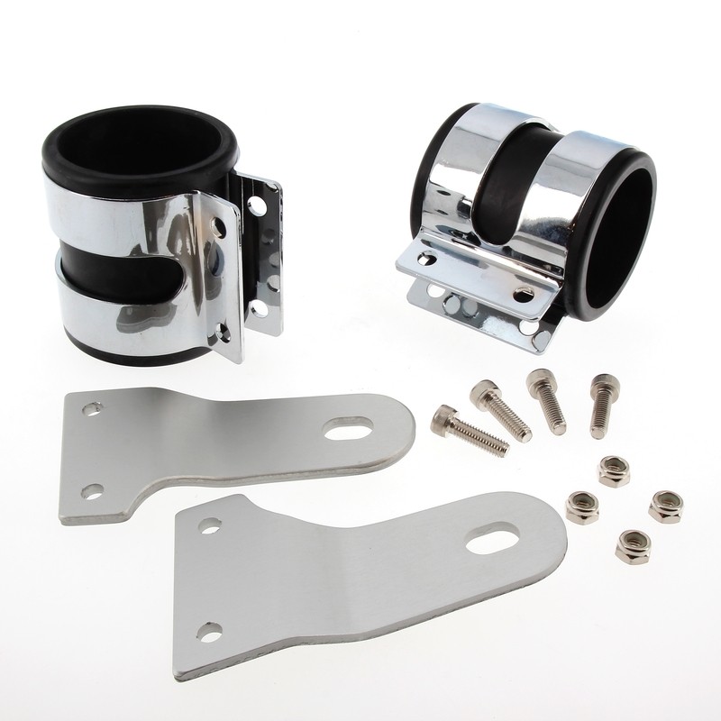 Soportes de faro delantero 54MM Largo 90MM - motoscamaralweb.com Soportes de faro delantero 54MM Largo 90MM - motoscamaralweb.com