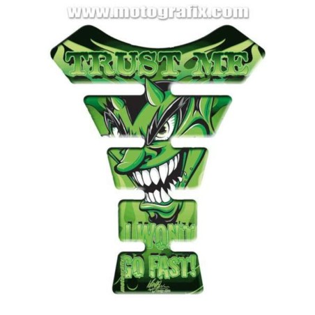 Protector de depósito Motografix DEMON 1 pieza. verde - motoscamaralweb.com