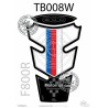 Protector de depósito Motografix F800R blanco/azul/rojo - motoscamaralweb.com
