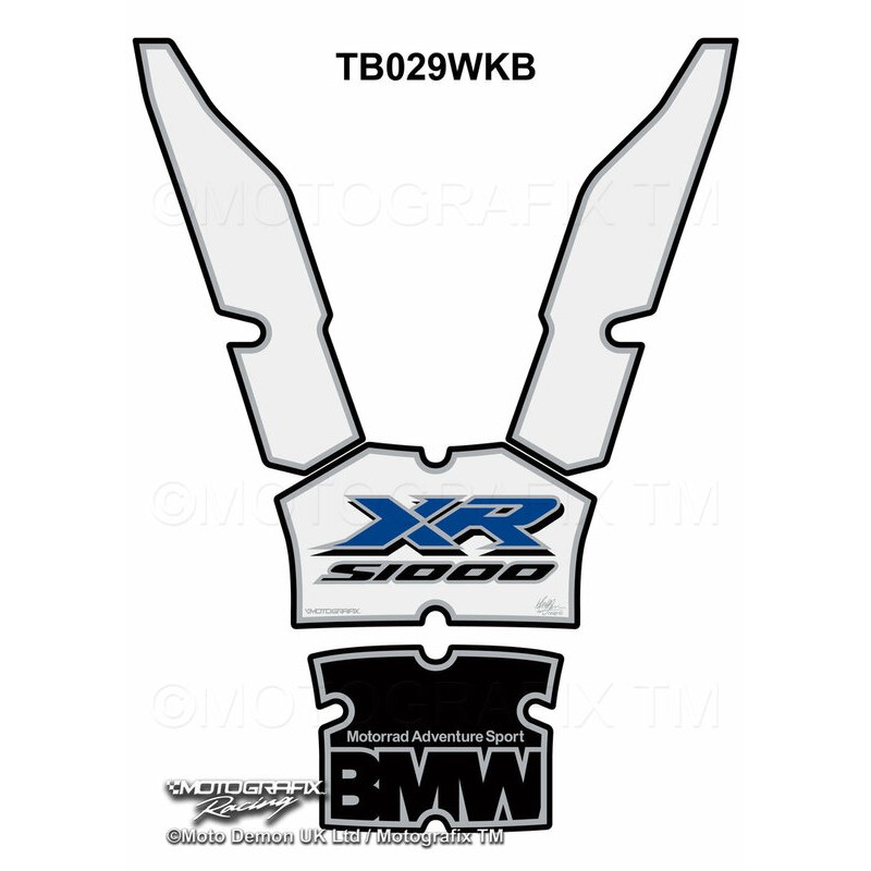 Protector de depósito Motografix BMW S1000XR blanco negro azul - motoscamaralweb.com Protector de depósito Motografix BMW S1000XR blanco negro azul - motoscamaralweb.com