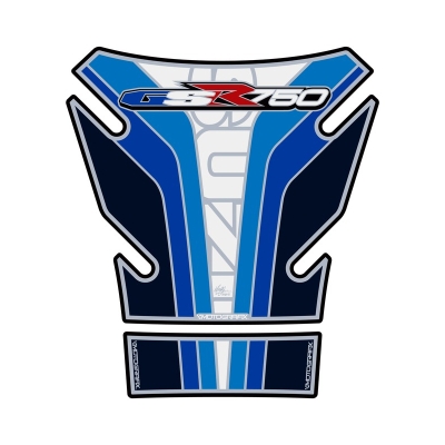 Protector de depÃ³sito Motografix SUZUKI GSR750 2 piezas blanco/azul - motoscamaralweb.com