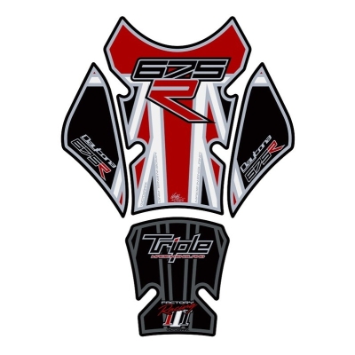 Protector de depósito Motografix Triumph 675 negro/rojo - motoscamaralweb.com