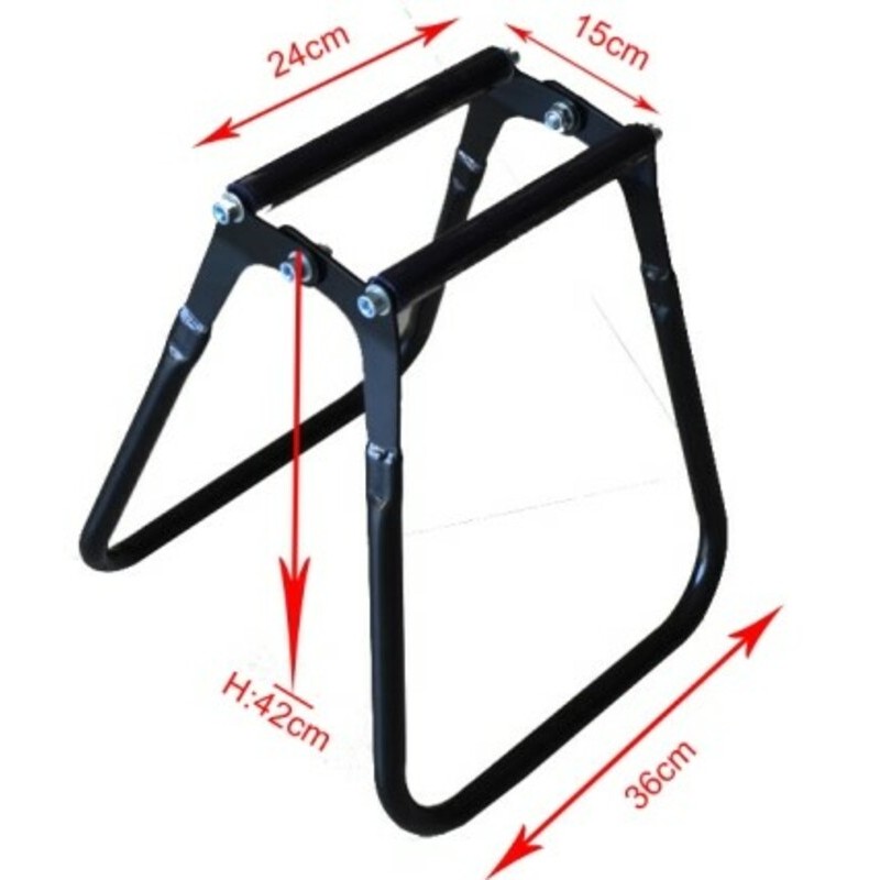 Caballete moto Trial Plegable Color negro - motoscamaralweb.com Caballete moto Trial Plegable Color negro - motoscamaralweb.com