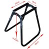 Caballete moto Trial Plegable Color negro - motoscamaralweb.com