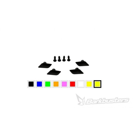 Kit de conexión de deflectores Barkbusters Color amarillo Hiviz - motoscamaralweb.com