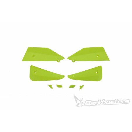 Kit de deflectores y conectores Barkbusters SABRE Color amarillo Hiviz - motoscamaralweb.com