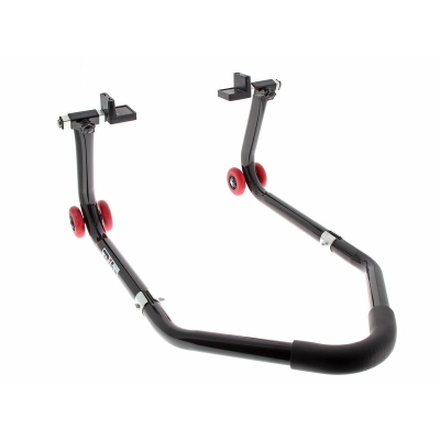 Caballete trasero universal desmontable BIHR negro con adaptadores de goma en L - motoscamaralweb.com