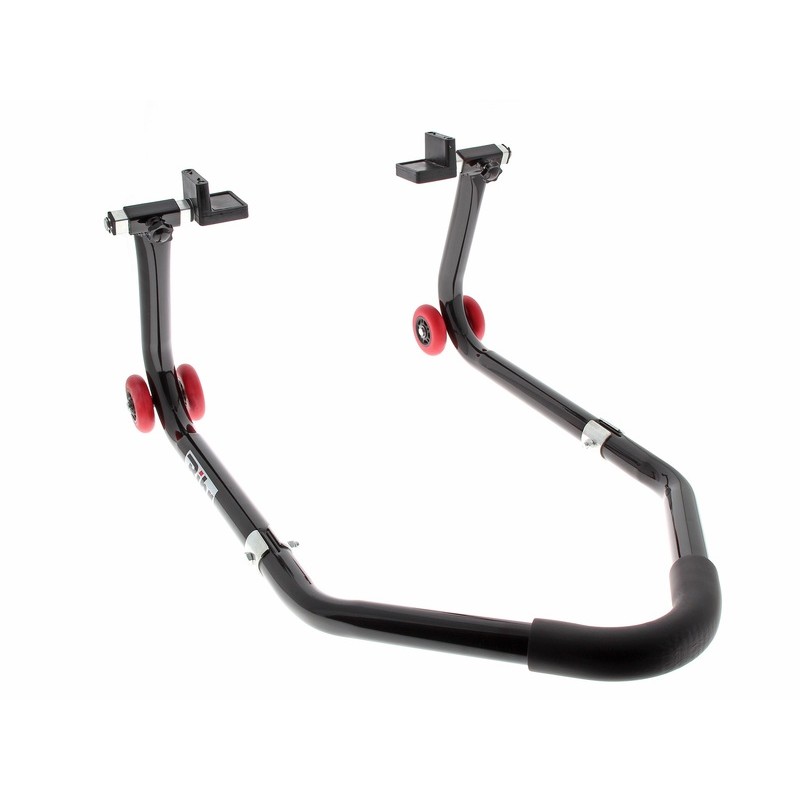 Caballete trasero universal desmontable BIHR negro con adaptadores de goma en L - motoscamaralweb.com Caballete trasero universal desmontable BIHR negro con adaptadores de goma en L - motoscamaralweb.com