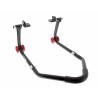 Caballete trasero universal desmontable BIHR negro con adaptadores de goma en L - motoscamaralweb.com