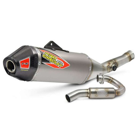 Linea completa escape Pro Circuit T-6 Kawasaki KX450F: acero inox. Silencioso de titanio - motoscamaralweb.com
