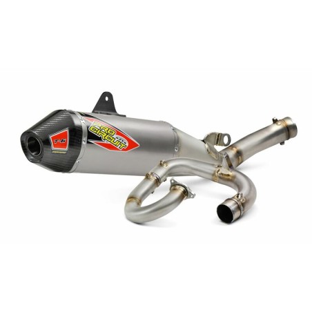 Linea completa escape Pro Circuit T-6 acero inox. YZ450F: Silencioso de aluminio. tapa de carbono - motoscamaralweb.com