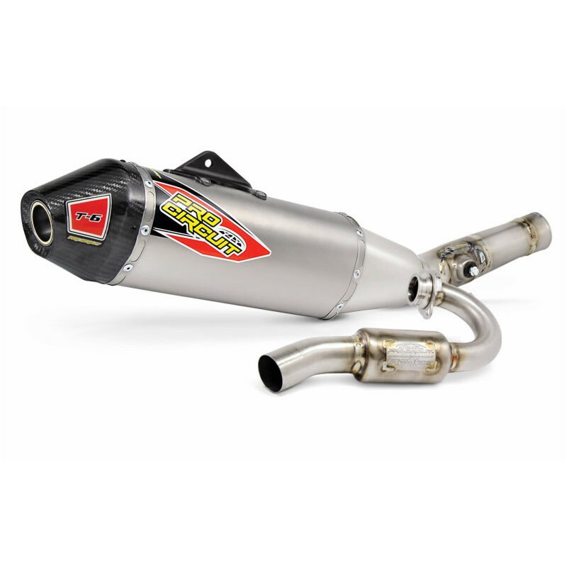 Linea completa escape Pro Circuit T-6 KTM SX-F250: acero inox. Silencioso de titanio - motoscamaralweb.com Linea completa escape Pro Circuit T-6 KTM SX-F250: acero inox. Silencioso de titanio - motoscamaralweb.com