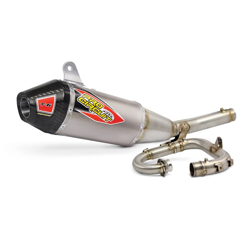Linea completa escape Pro Circuit T-6. acero inox. KTM SX-F/FC 250: Silencioso de titanio. tapa de carbono - motoscamaralweb.com Linea completa escape Pro Circuit T-6. acero inox. KTM SX-F/FC 250: Silencioso de titanio. tapa de carbono - motoscamaralweb.com