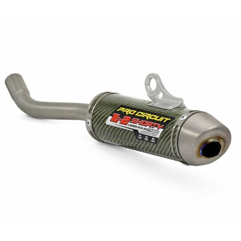 Silencioso Pro Circuit Ti-2 Shorty Yamaha YZ85: carbono. tapa de titan Silencioso Pro Circuit Ti-2 Shorty Yamaha YZ85: carbono. tapa de titan