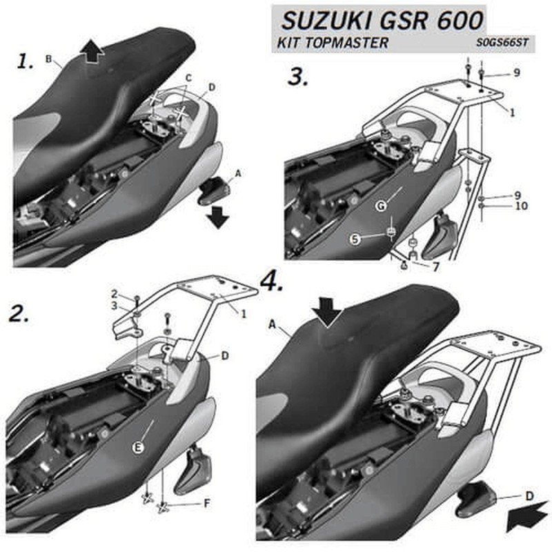 Fijaciones Top SHAD Suzuki GSR 60006 - motoscamaralweb.com Fijaciones Top SHAD Suzuki GSR 60006 - motoscamaralweb.com