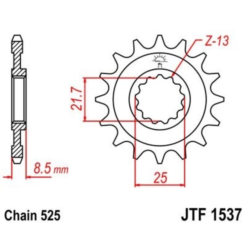 Piñón con goma anti-ruido JT SPROCKETS acero 1537 - 525 - motoscamaralweb.com Piñón con goma anti-ruido JT SPROCKETS acero 1537 - 525 - motoscamaralweb.com