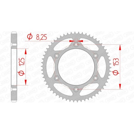 Corona AFAM acero estándar 10228 - Paso 428 - motoscamaralweb.com