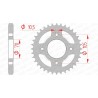 Corona AFAM acero estándar 10401 - Paso 530 - motoscamaralweb.com