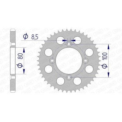 Corona AFAM aluminio ultraligera 11110 - Paso 428 - motoscamaralweb.com