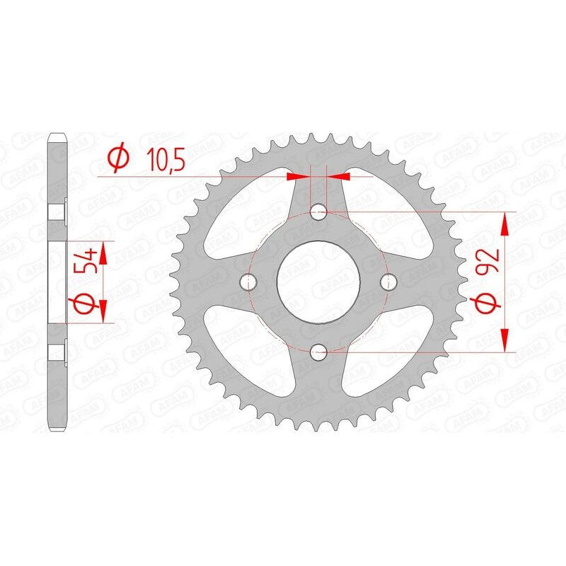 Corona AFAM acero estándar 12113 - Paso 420 - motoscamaralweb.com Corona AFAM acero estándar 12113 - Paso 420 - motoscamaralweb.com