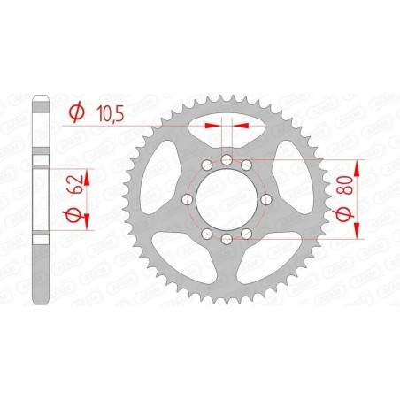 Corona AFAM acero estándar 12204 - Paso 428 - motoscamaralweb.com