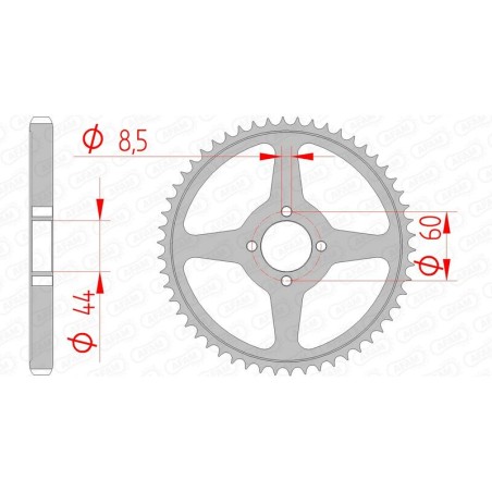 Corona AFAM acero estándar 12222 - Paso 428 - motoscamaralweb.com