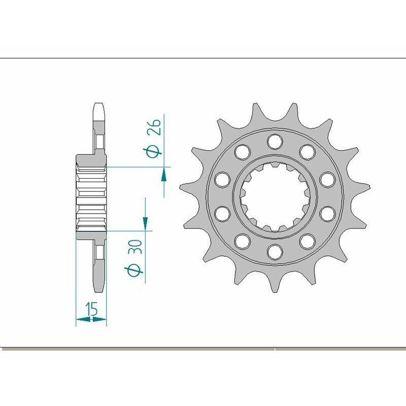 Piñón AFAM acero estándar 166801 - Paso 520 - motoscamaralweb.com Piñón AFAM acero estándar 166801 - Paso 520 - motoscamaralweb.com
