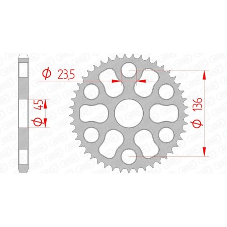 Corona AFAM acero estándar 12325 - Paso 428 - motoscamaralweb.com