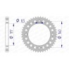 Corona AFAM aluminio ultraligera anodizada 13108 - Paso 428 - motoscamaralweb.com