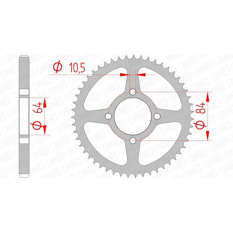 Corona AFAM acero estándar 14215 - Paso 428 - motoscamaralweb.com Corona AFAM acero estándar 14215 - Paso 428 - motoscamaralweb.com