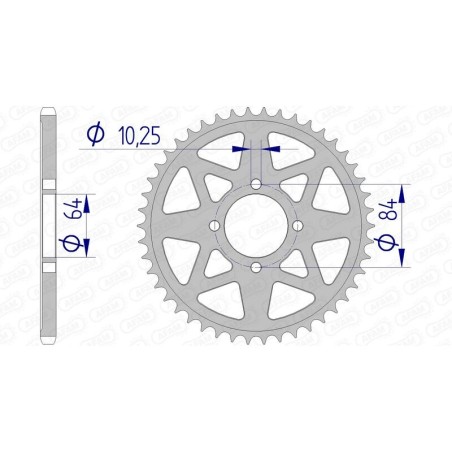Corona AFAM aluminio 15310 - Paso 520 - motoscamaralweb.com