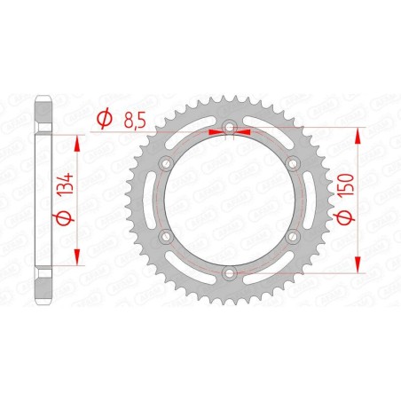 Corona AFAM acero estándar 16207 - Paso 428 - motoscamaralweb.com