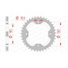 Corona AFAM acero estándar 16406 - Paso 520 - motoscamaralweb.com