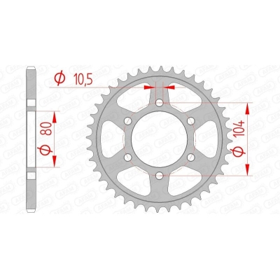 Corona AFAM acero estándar 16504 - Paso 520 - motoscamaralweb.com
