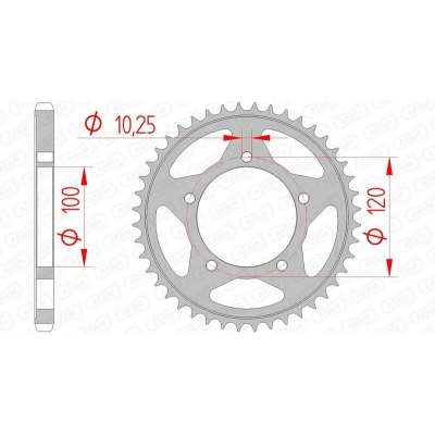 Corona AFAM acero estándar 35802 - Paso 525 - motoscamaralweb.com