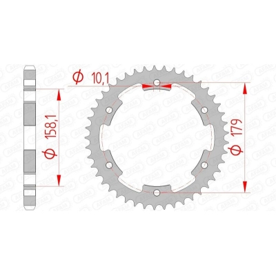 Corona AFAM acero estándar 35804 - Paso 525 - motoscamaralweb.com