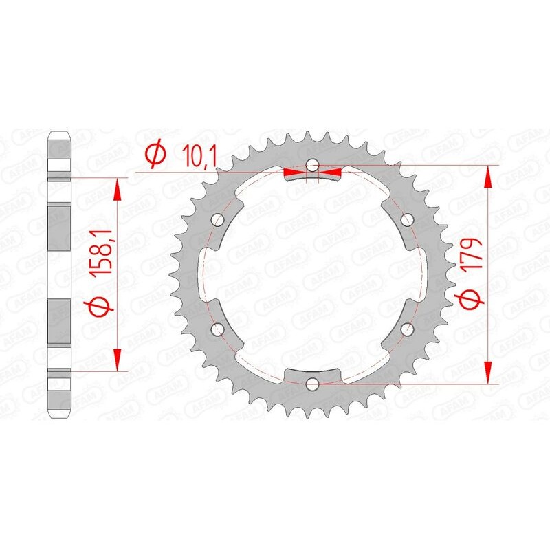 Corona AFAM acero estándar 35804 - Paso 525 - motoscamaralweb.com Corona AFAM acero estándar 35804 - Paso 525 - motoscamaralweb.com