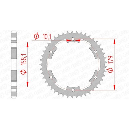 Corona AFAM acero estándar 35804 - Paso 525 - motoscamaralweb.com
