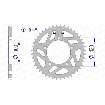Corona AFAM aluminio 36801 - Paso 520 - motoscamaralweb.com