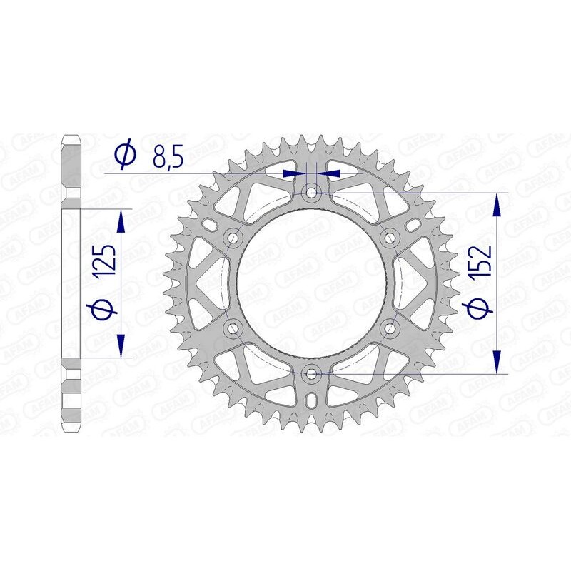 Corona AFAM aluminio ultraligera autolimpiable 39300 - Paso 520 - motoscamaralweb.com Corona AFAM aluminio ultraligera autolimpiable 39300 - Paso 520 - motoscamaralweb.com