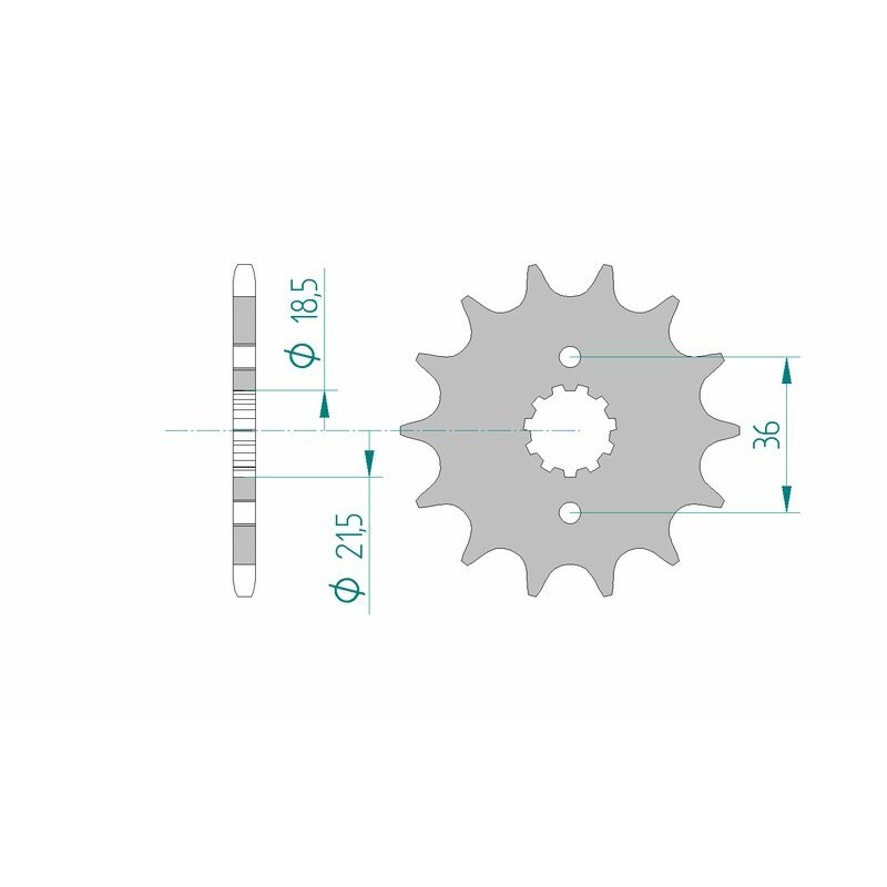 Piñón AFAM acero estándar 20304 - Paso 520 - motoscamaralweb.com Piñón AFAM acero estándar 20304 - Paso 520 - motoscamaralweb.com