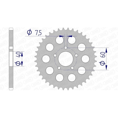 Corona AFAM aluminio 72105 - Paso 415 - motoscamaralweb.com