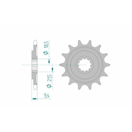 Piñón AFAM acero estándar 20310 - Paso 520 - motoscamaralweb.com