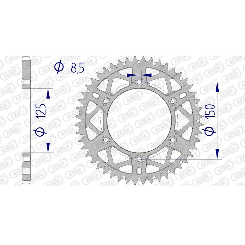 Corona AFAM aluminio ultraligera autolimpiable 72304 - Paso 520 - motoscamaralweb.com Corona AFAM aluminio ultraligera autolimpiable 72304 - Paso 520 - motoscamaralweb.com