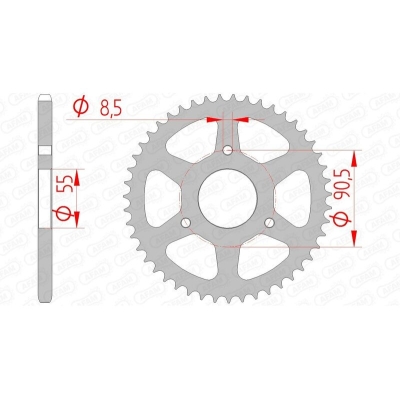 Corona AFAM acero estándar 80104 - Paso 420 - motoscamaralweb.com