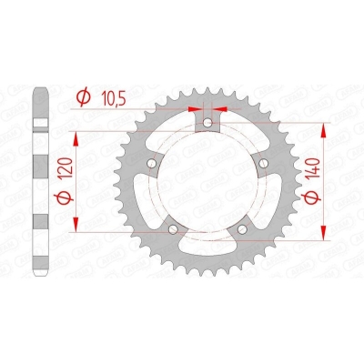 Corona AFAM acero estándar 86500 - Paso 525 - motoscamaralweb.com