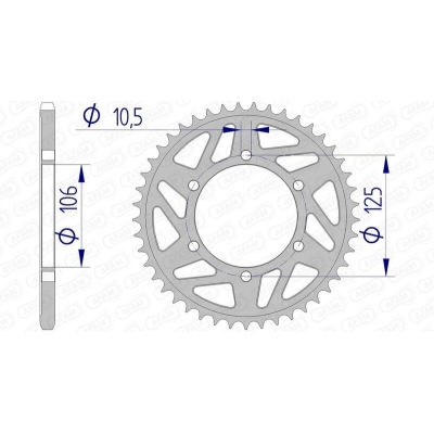 Corona AFAM aluminio 87606 - Paso 520 - motoscamaralweb.com