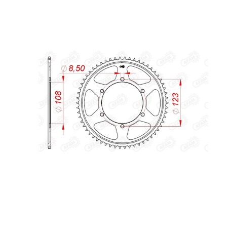 Corona AFAM acero estándar 92220 - 428 - motoscamaralweb.com