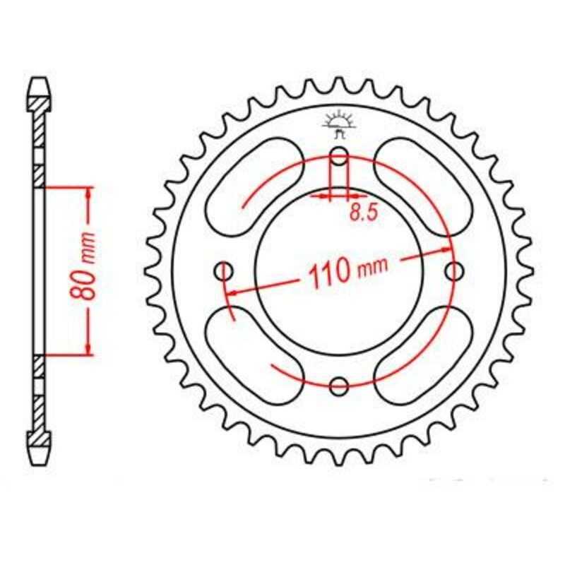 Corona JT SPROCKETS acero estándar 1219 - Paso 428 - motoscamaralweb.com Corona JT SPROCKETS acero estándar 1219 - Paso 428 - motoscamaralweb.com