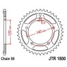 Corona JT 1800 de zinc negro con 43 dientes - motoscamaralweb.com